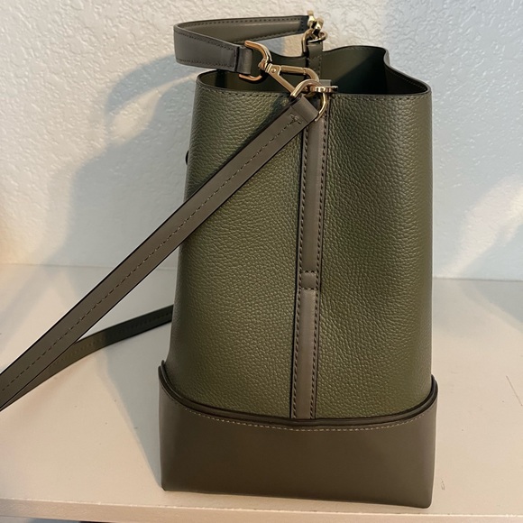 Michael Kors Olive Green Bucket Bag - Picture 3 of 6